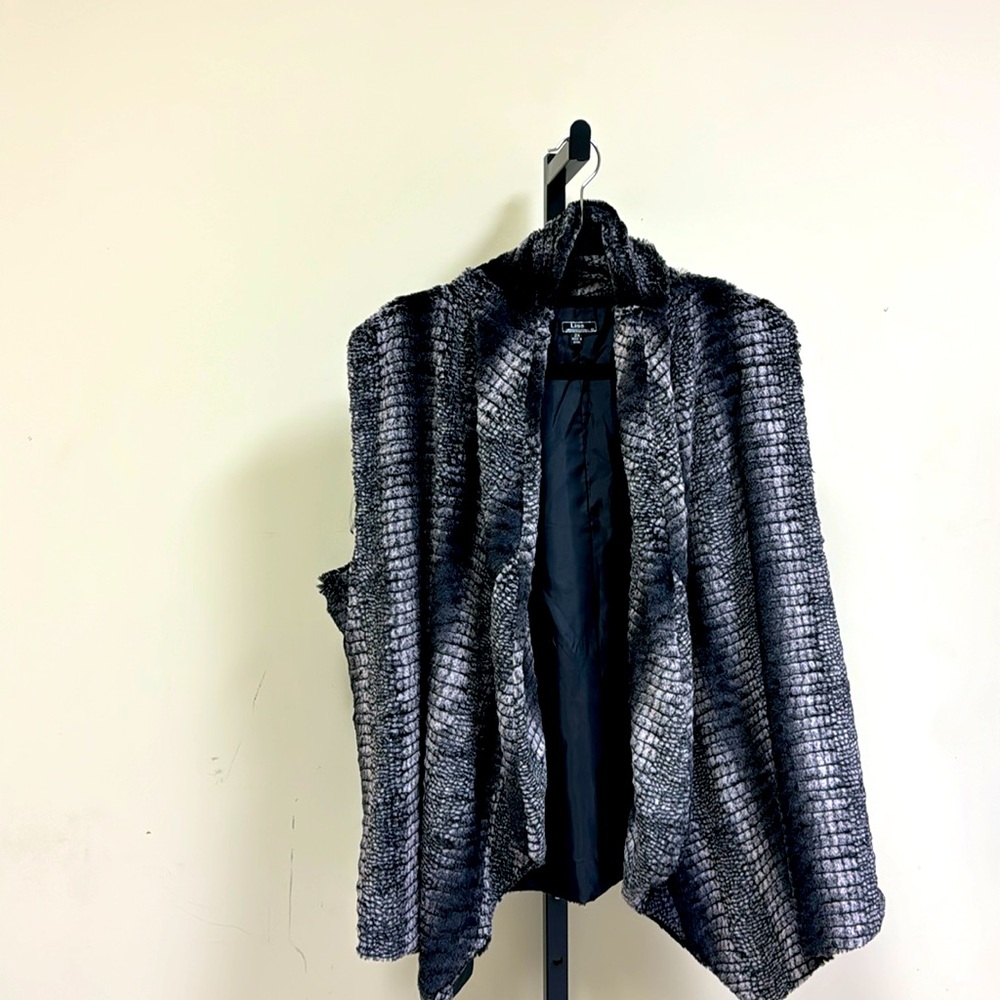 Plus size Lisa International faux fur vest
